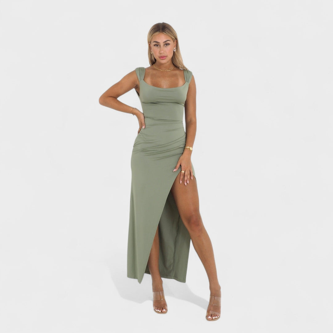 Sarella - Vestido comprido com costas abertas e laço