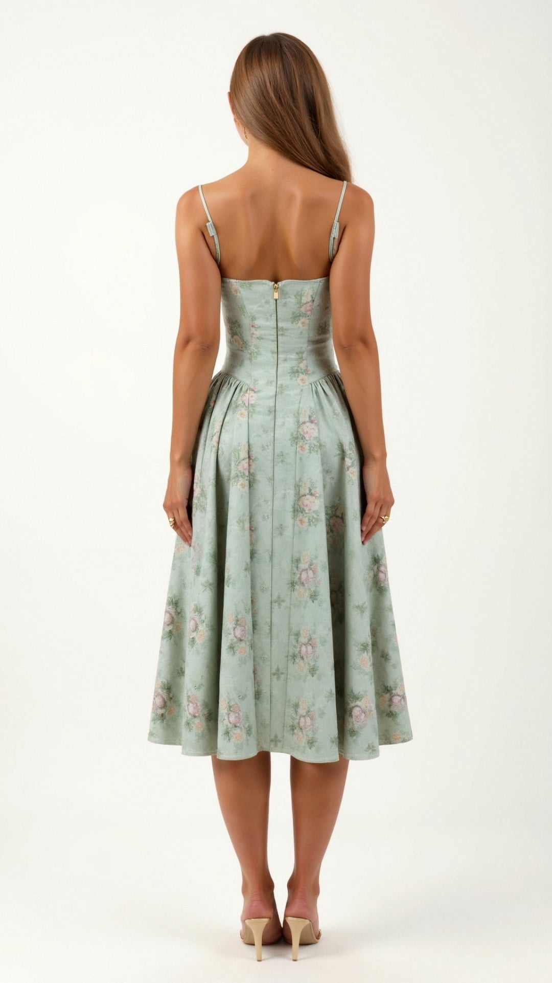 Odette Élégance | Vestido midi com corpete estruturado