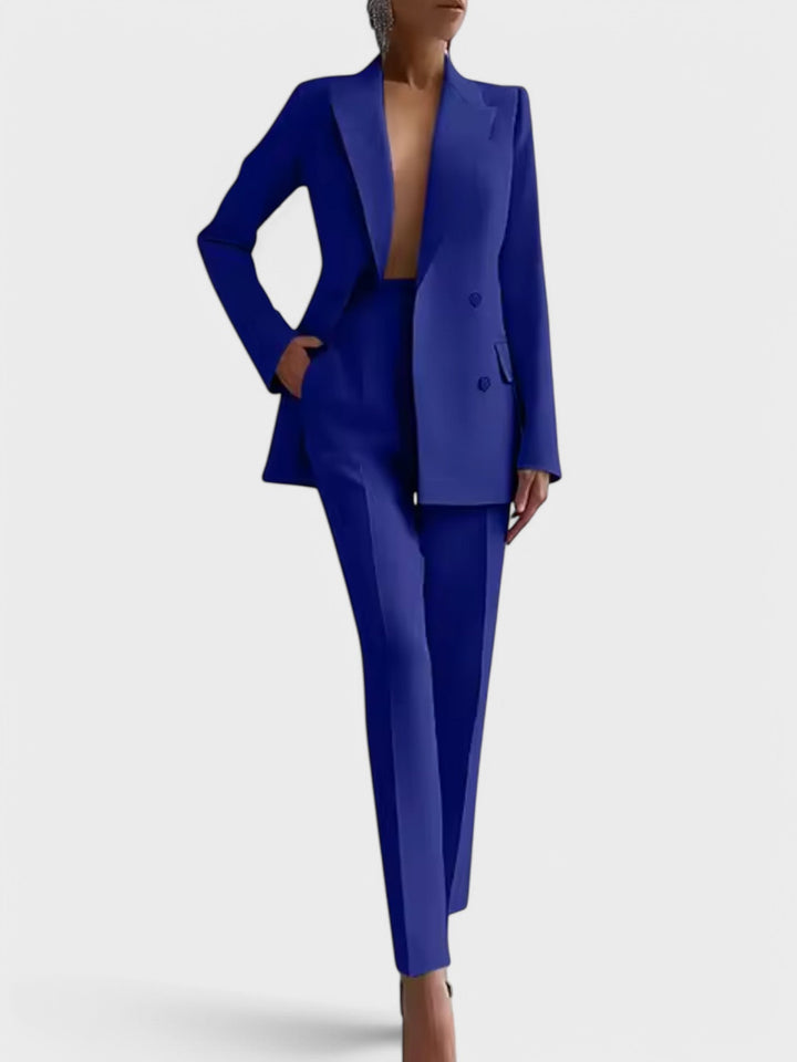 Olívia – Conjunto de Blazer e Calças de Pregas