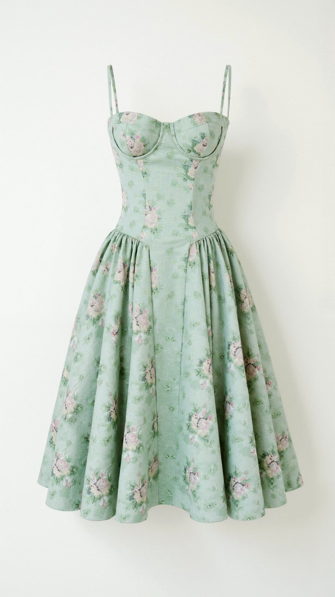 Odette Élégance | Vestido midi com corpete estruturado