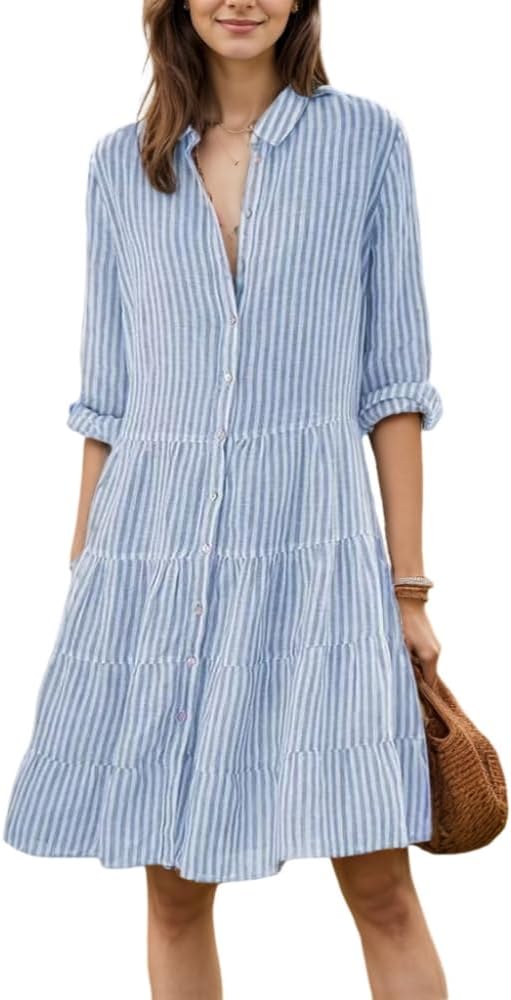 Anna – Vestido de Verão às Riscas