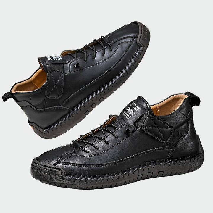 Botas de couro ortopédicas de cano curto