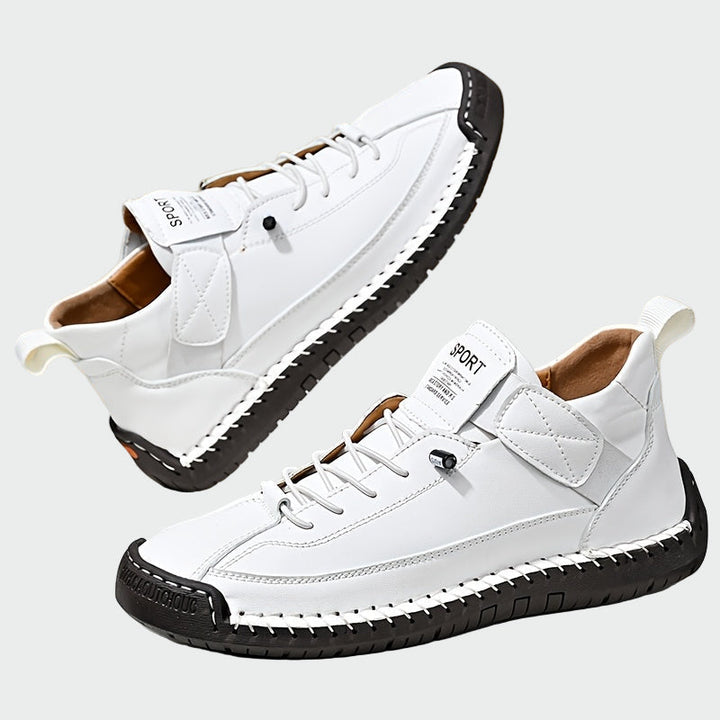 Botas de couro ortopédicas de cano curto