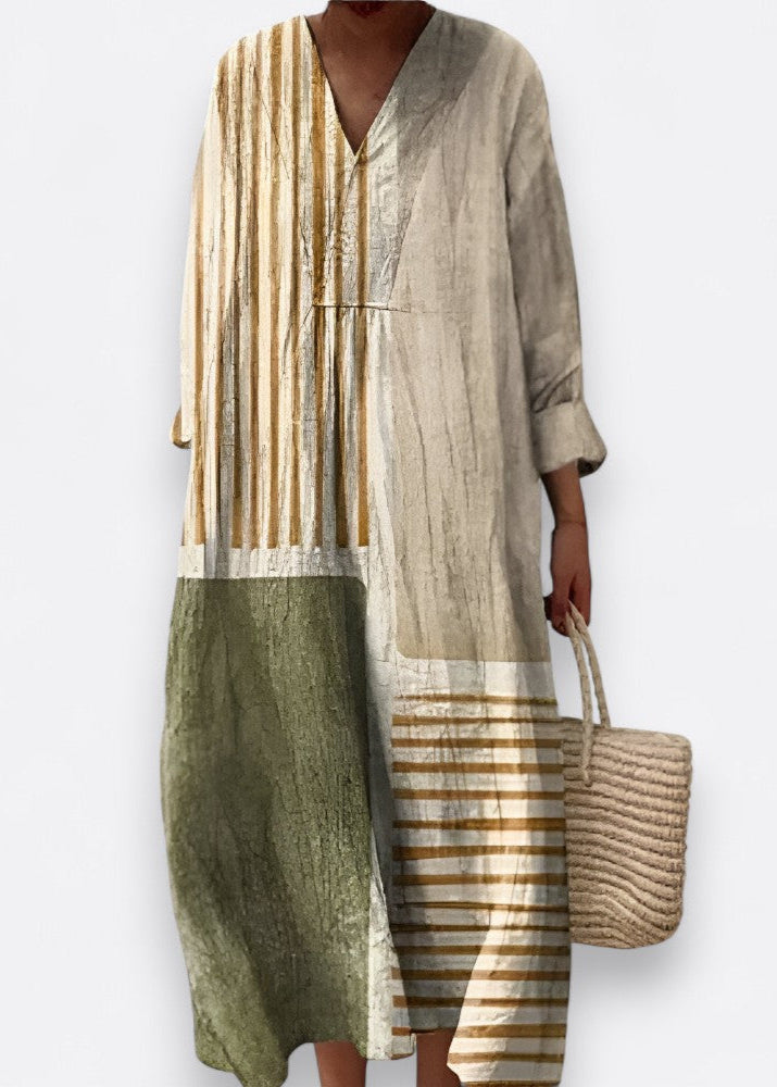 Imelda | Elegante vestido geométrico