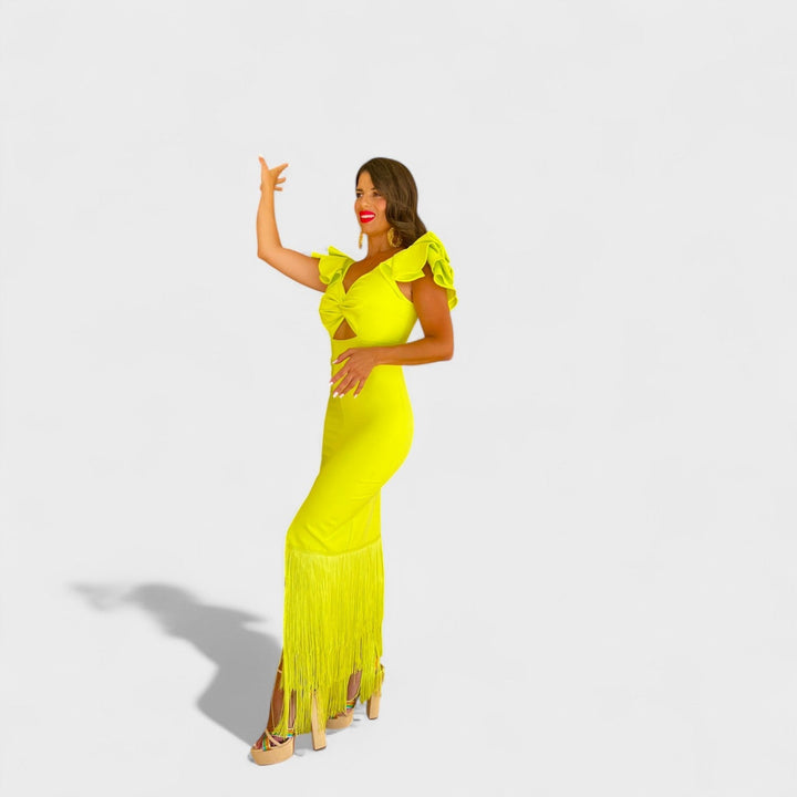 Lucía - Vestido flamenco néon