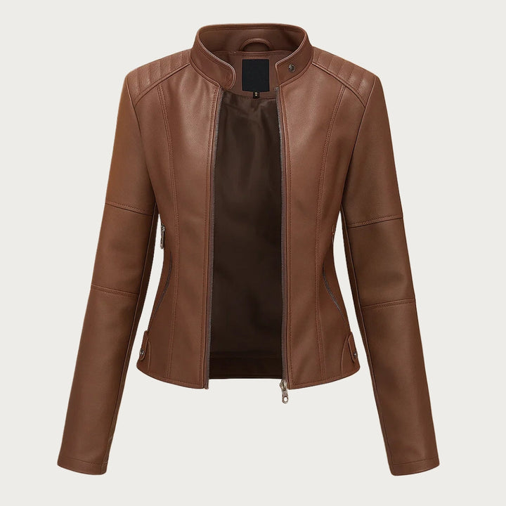 Jeniffer | Casaco de Couro Moderno