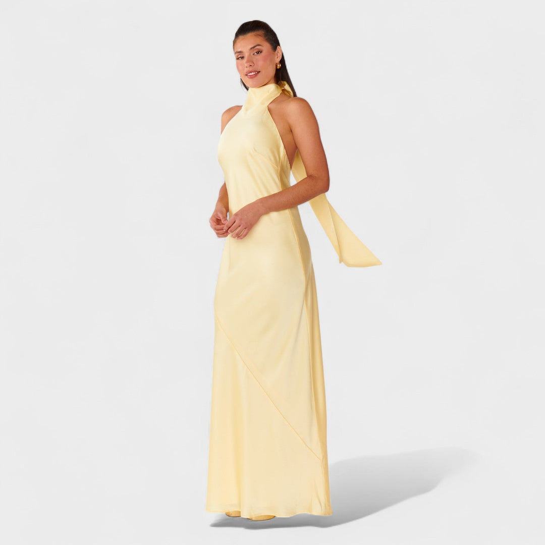 Martina - Vestido com laço de cetim