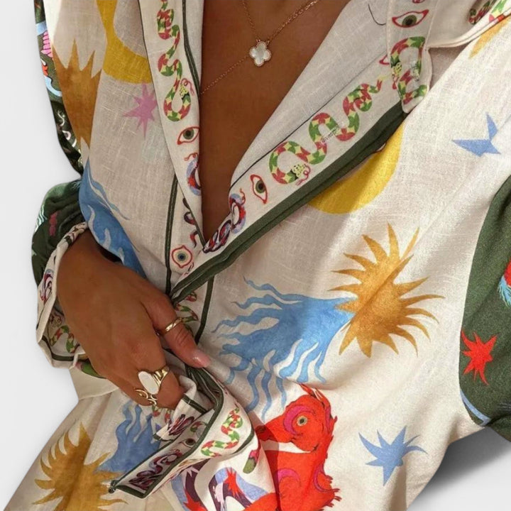 Stella - Conjunto de duas peças elegante para mulher