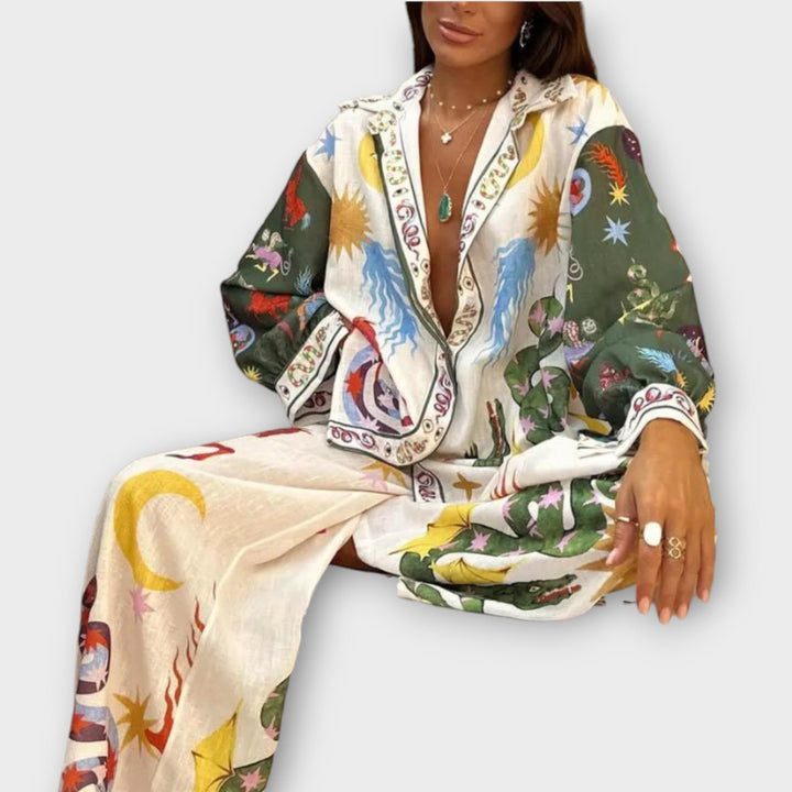 Stella - Conjunto de duas peças elegante para mulher