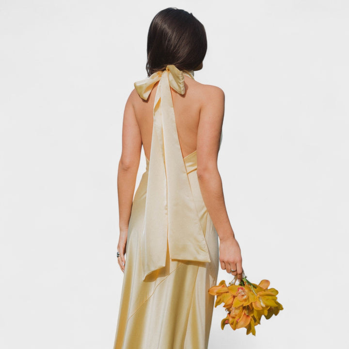 Martina - Vestido com laço de cetim