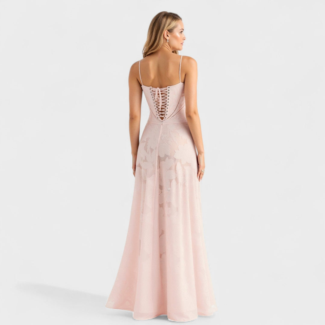 Verona - Vestido maxi em renda floral