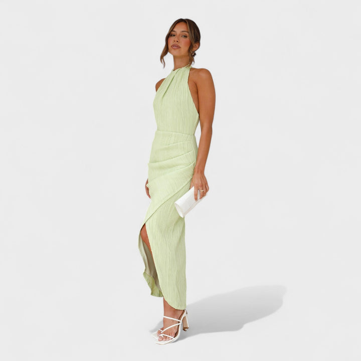 Camila - Vestido comprido com pregas