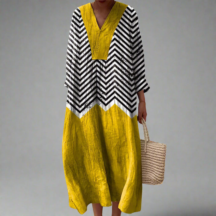 Carla | Vestido Geométrico Elegante