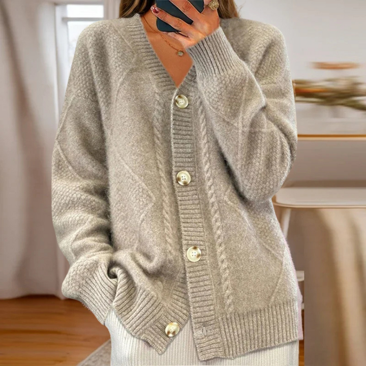 Éloise | Cardigan de Malha Canelada