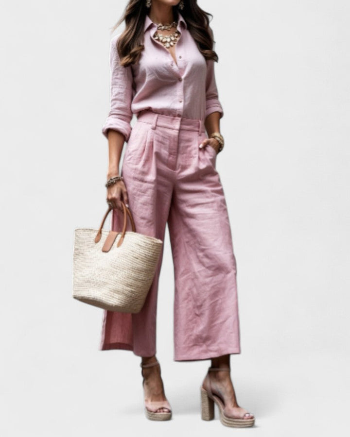Isadora™ | Look Casual Chic em Rosa Suave
