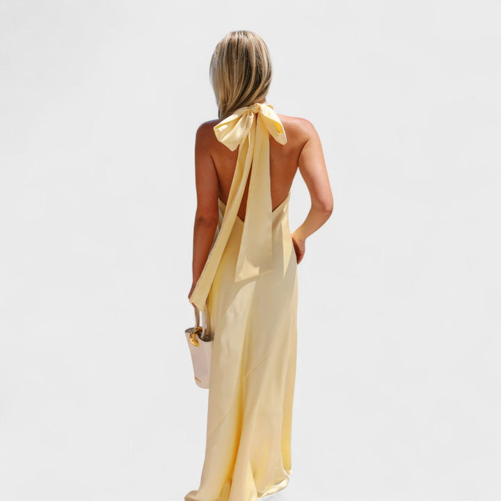 Martina - Vestido com laço de cetim