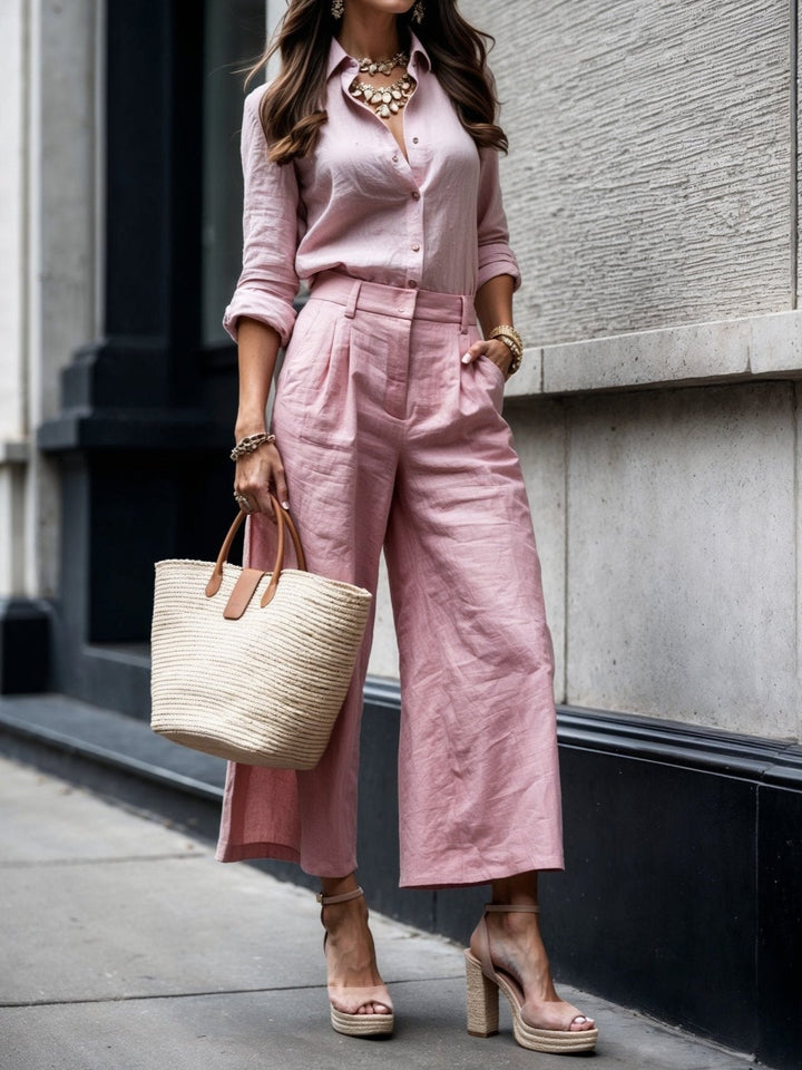 Isadora™ | Look Casual Chic em Rosa Suave