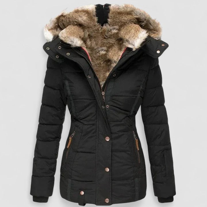 Sofia – Casaco De Inverno Quente Com Forro De Pele