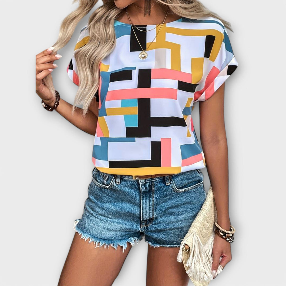 Mónica - Blusa de manga curta