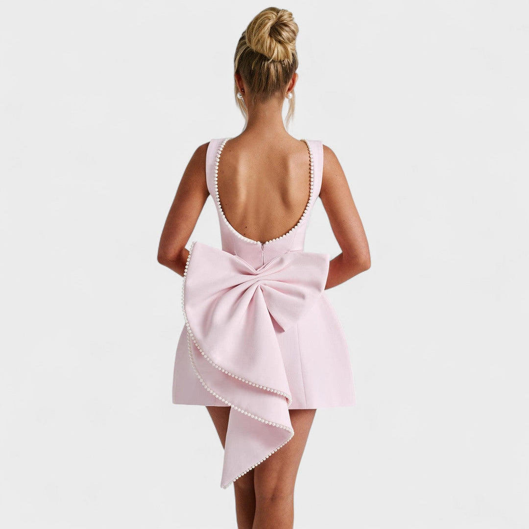 Carrie - Mini vestido com fita de pérolas