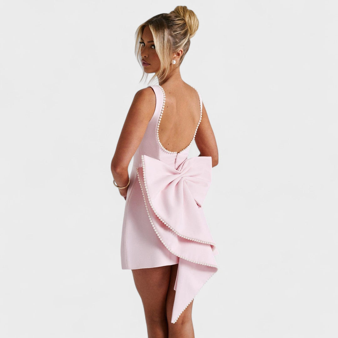 Carrie - Mini vestido com fita de pérolas