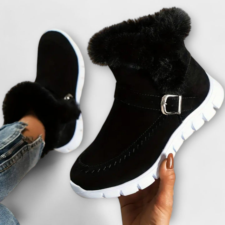 Anny-Botas de tornozelo quentes e forradas