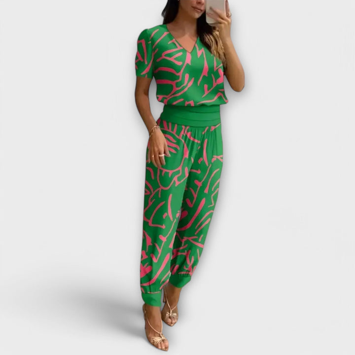 Irmelin - Conjunto elegante com camisola e calças