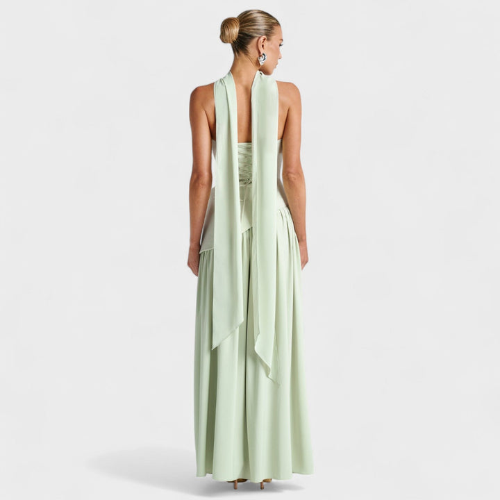 Vestido Maliyah - Corte assimétrico Hortelã