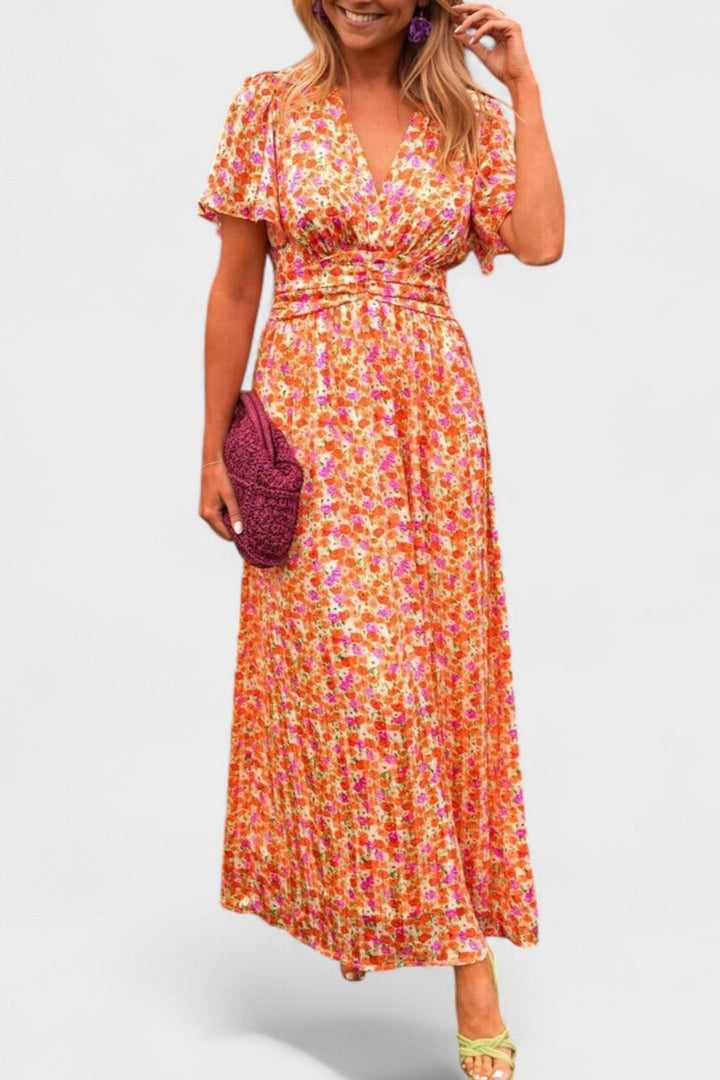 Sandra | Vestido maxi elegante com decote em V