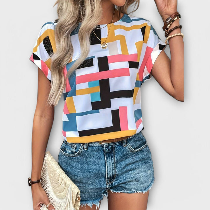 Mónica - Blusa de manga curta