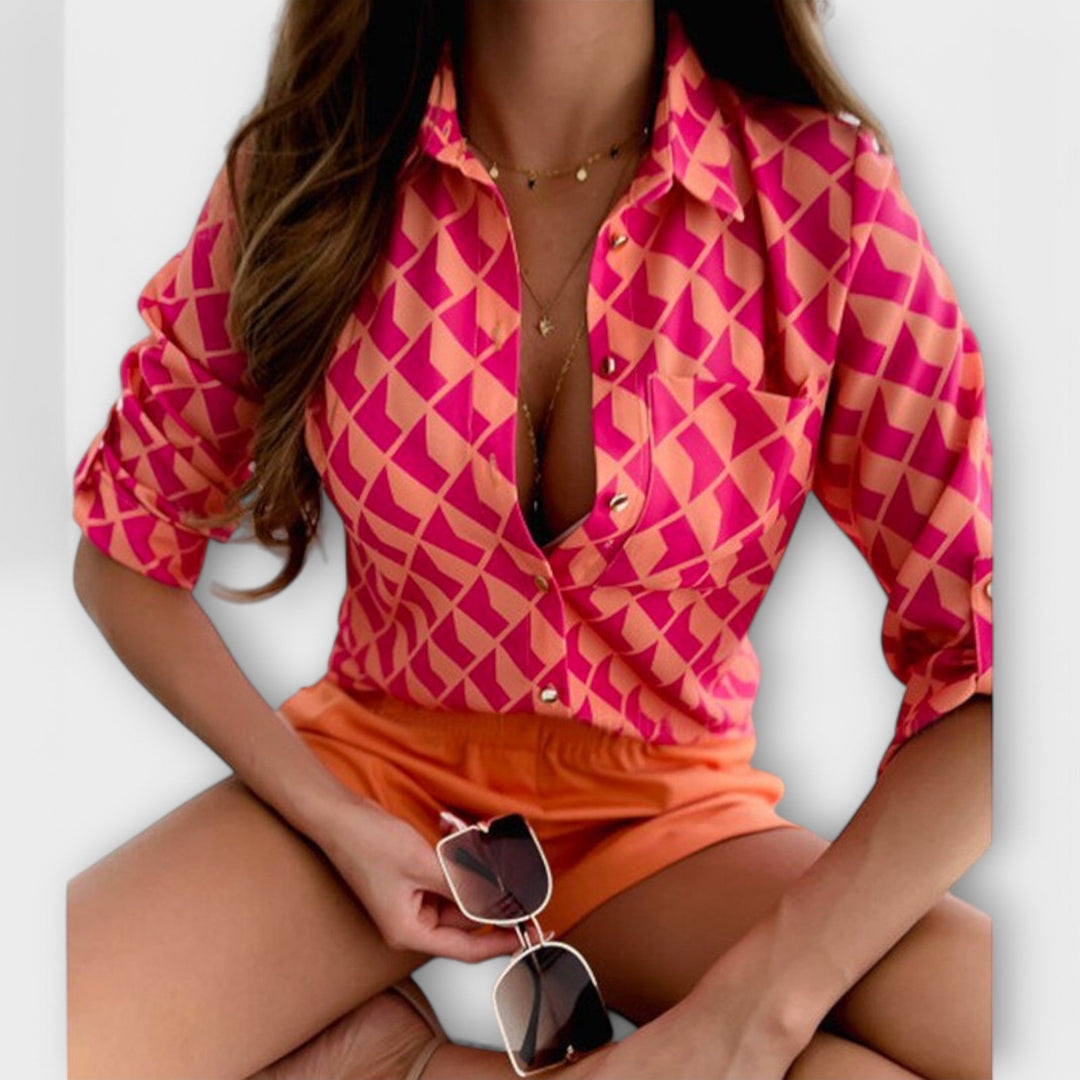 Romina |Blusa de gola clássica